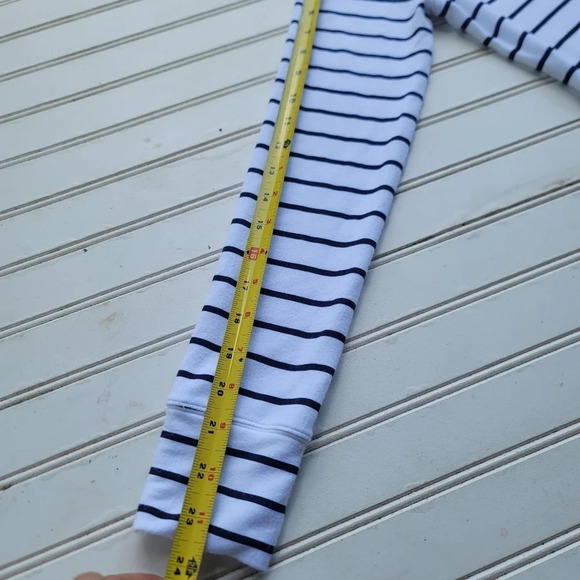 Lilly Pulitzer Hillary Popover Bright White Navy Blue Dress UPF 50+ Stretch Sz S - Picture 13 of 16